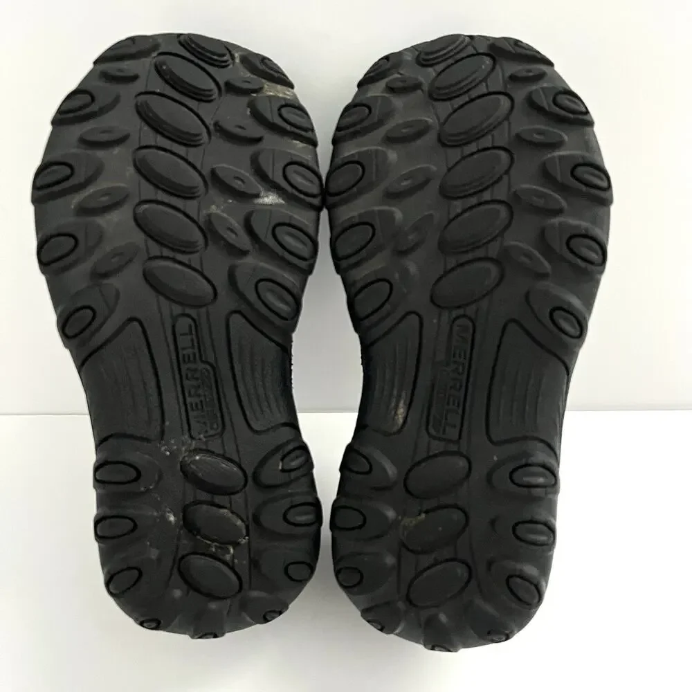 Merrell Novica Moc Solid Black Suede Leather Slip On Clog Shoe Youth US 11 M